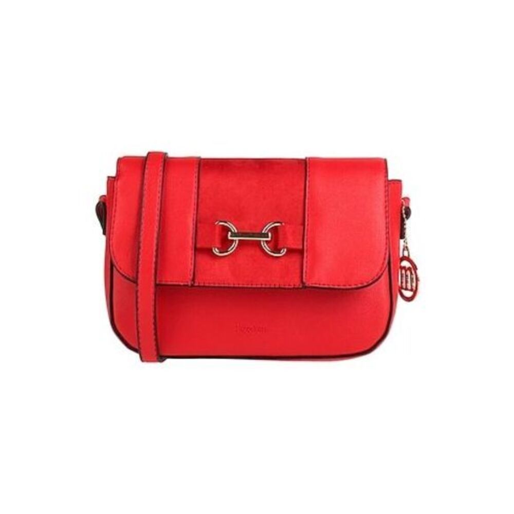 Manoukian Red Crossbody‎ Bag with Gold Hardware Elegant Everyday Purse